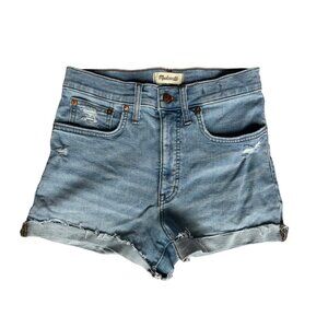 Madewell High Rise Roll Cuff Denim Jean Shorts Size 27